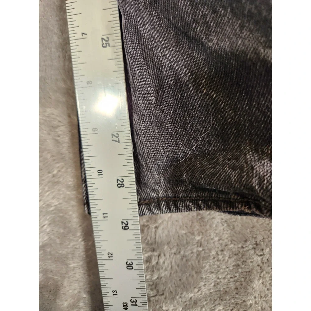 Levi's 501 Jeans Men's‎ 30X29 (Tag 32X30) Black Straight Baggie Button Fly